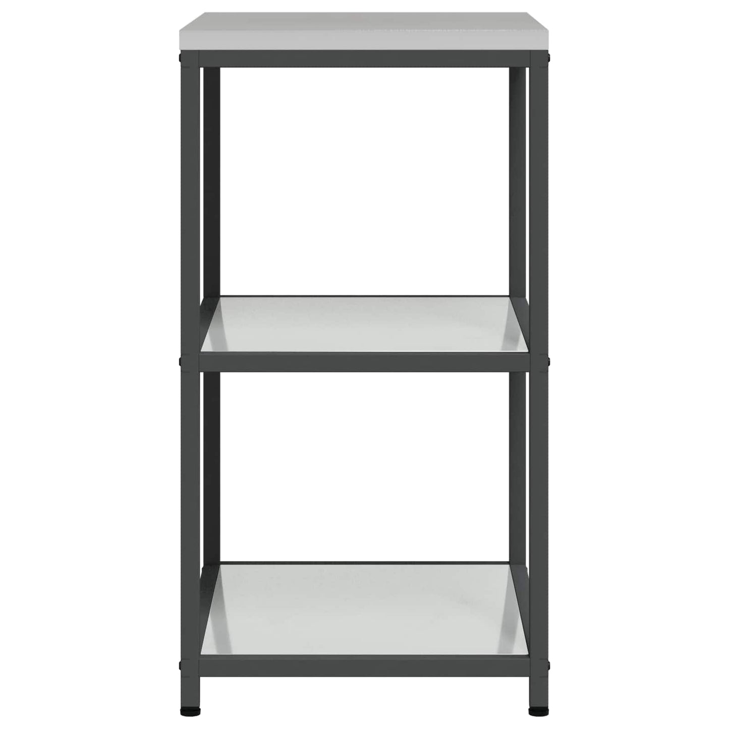 Kitchen Storage with Shelf Silver 60 x 50 x 92 cm Steel
