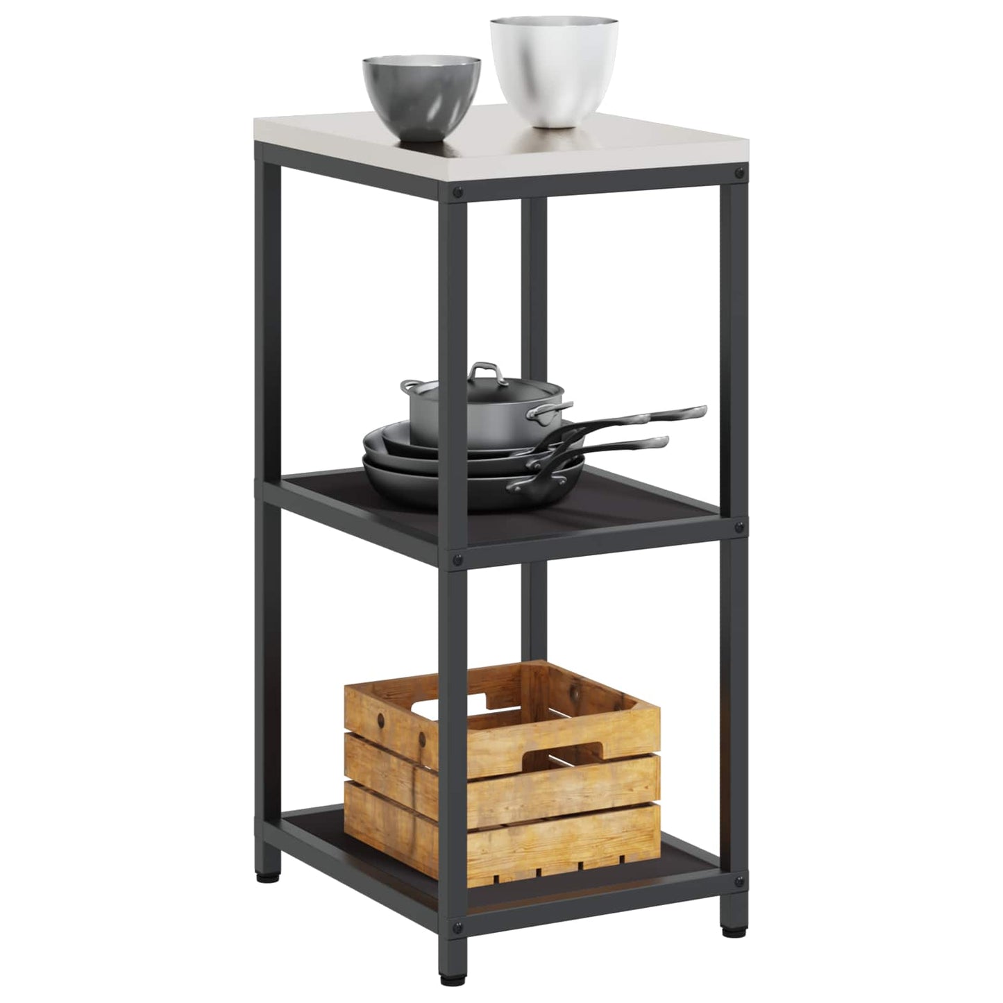 Kitchen Storage HATTEM Black 40 x 50 x 92 cm Steel
