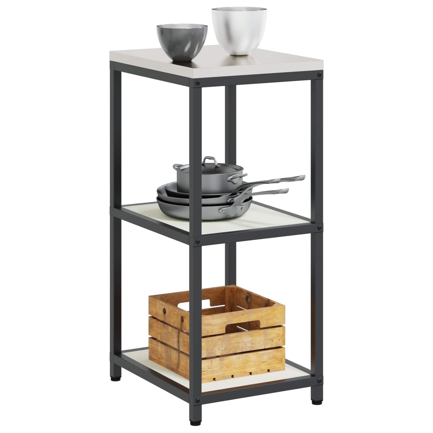 Kitchen Storage HATTEM White 40 x 50 x 92 cm Steel