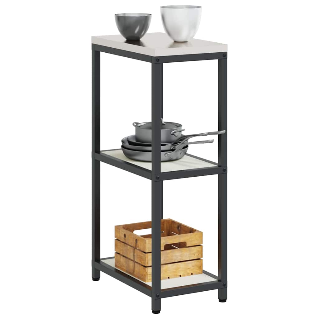 Kitchen Storage with Shelf White 30 x 50 x 92 cm Steel
