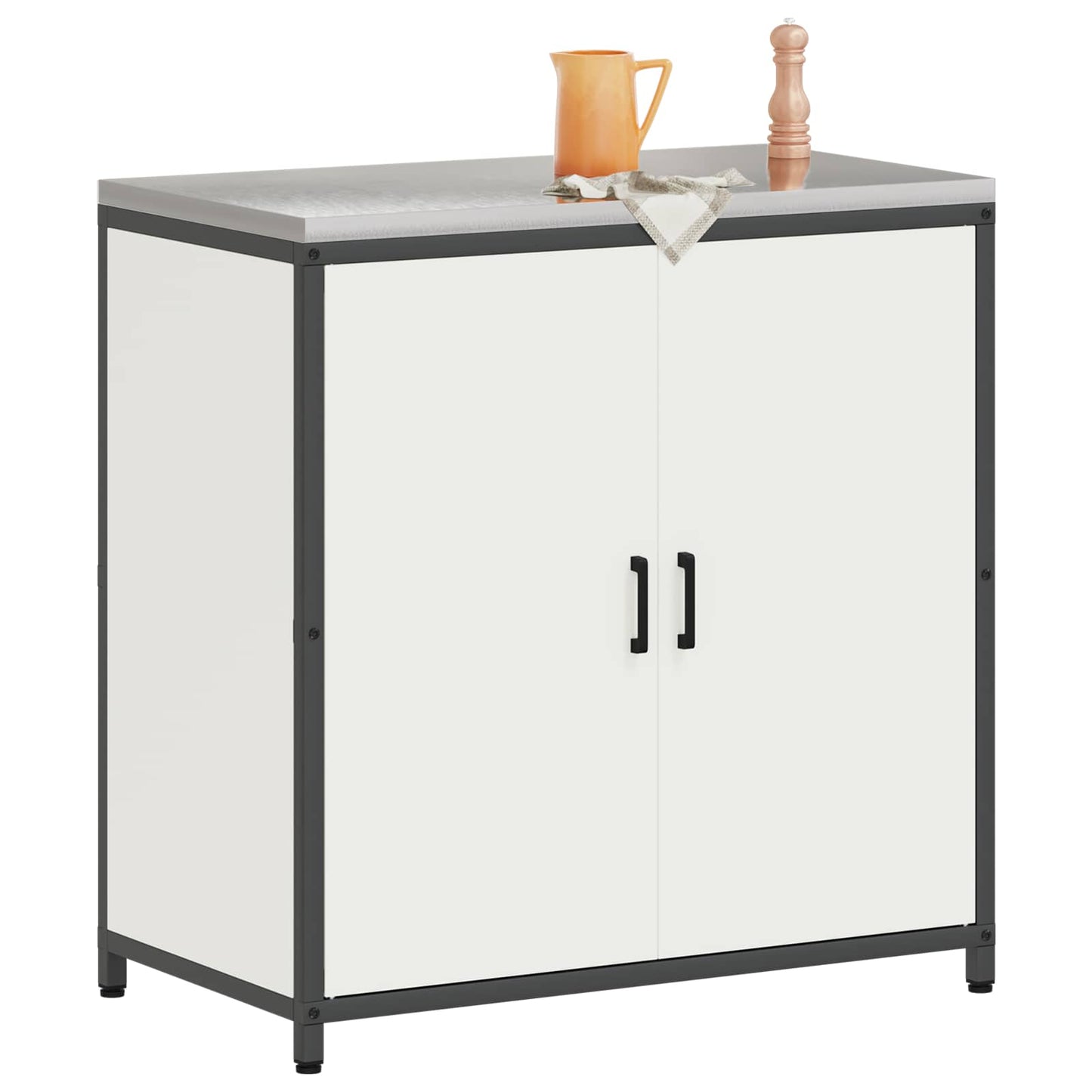 Kitchen Storage HATTEM White 90 x 50 x 92 cm Steel