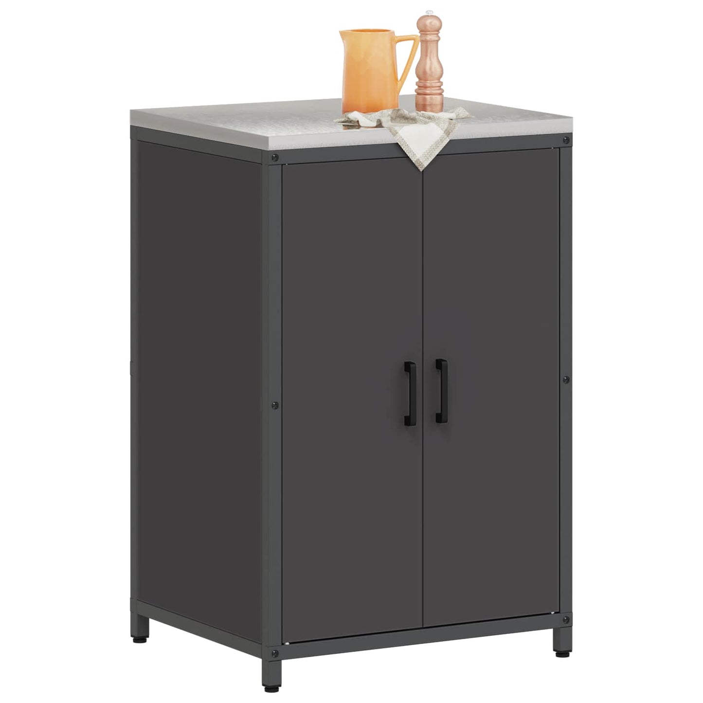Kitchen Storage HATTEM Black 60 x 50 x 92 cm Steel