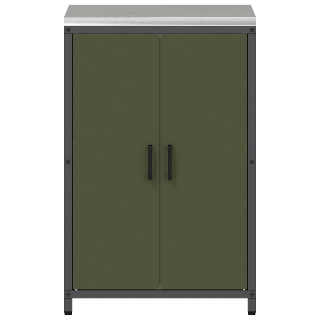 Kitchen Storage HATTEM Olive Green 60 x 50 x 92 cm Steel
