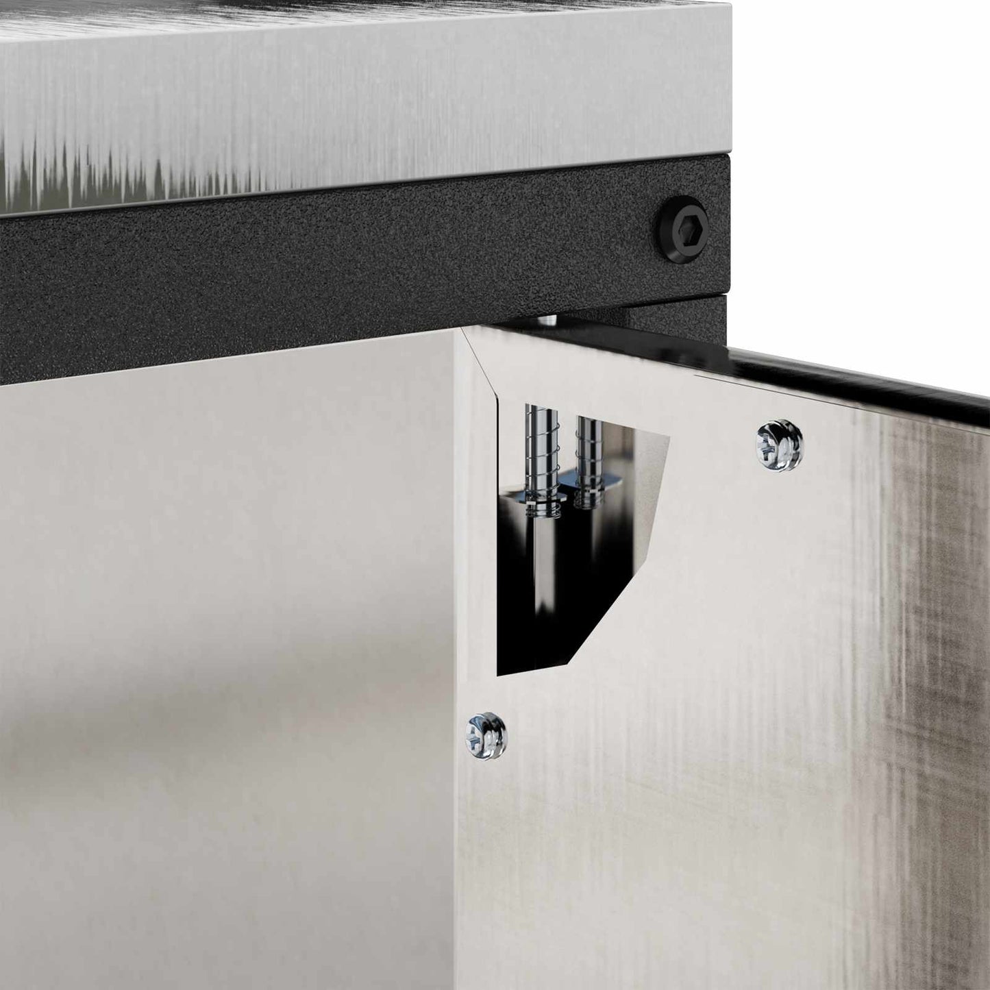 Kitchen Storage with Shelf Silver 60 x 50 x 92 cm Steel