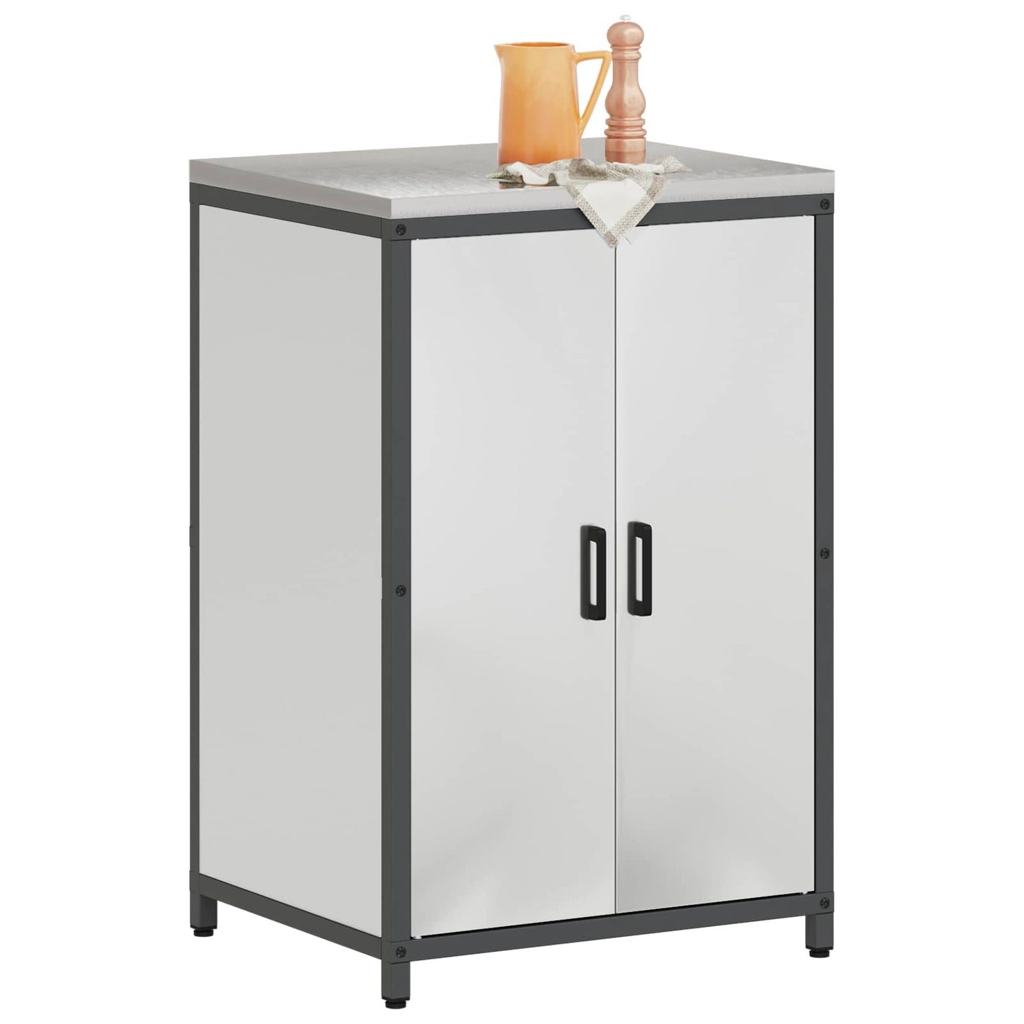 Kitchen Storage HATTEM Silver 60 x 50 x 92 cm Steel