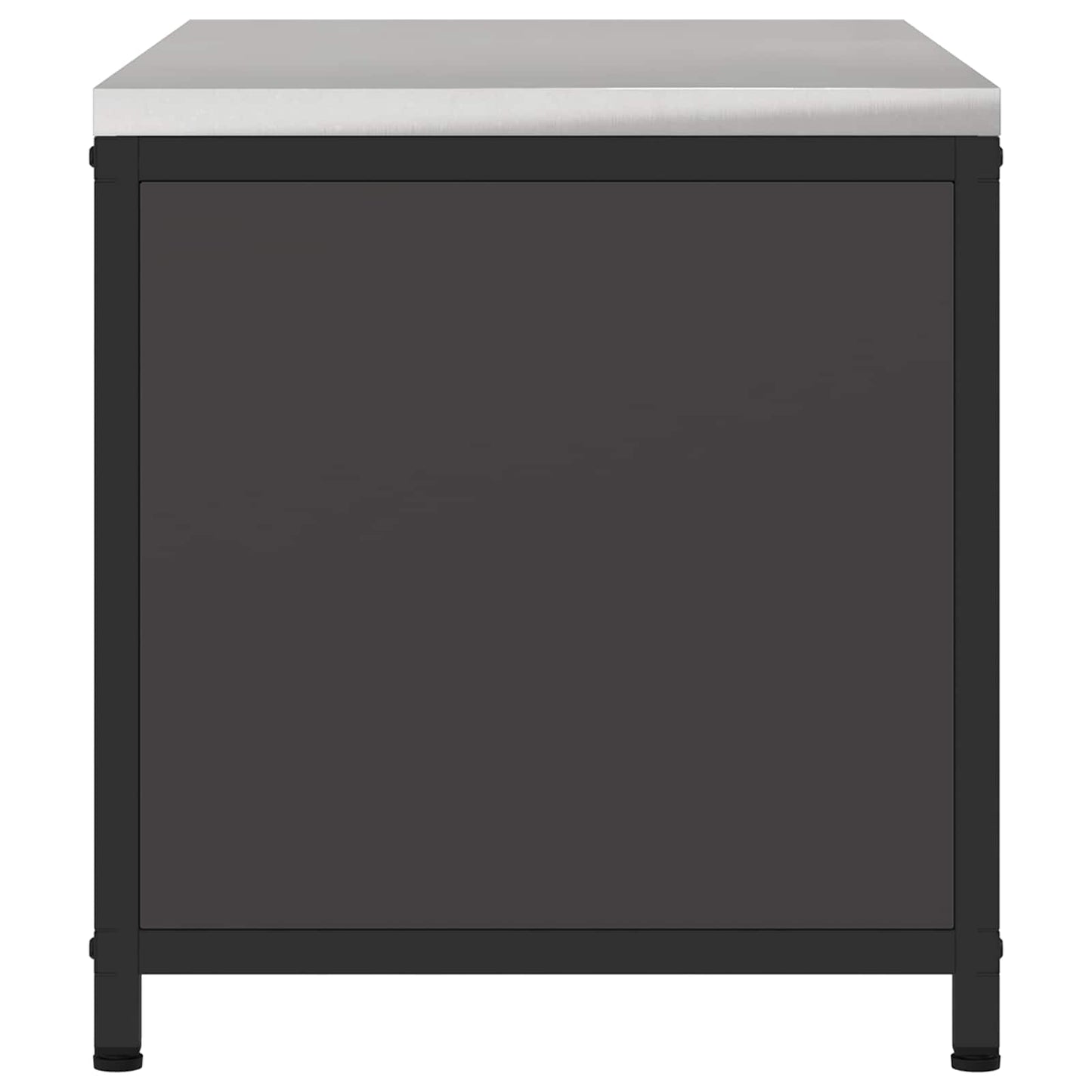 Kitchen Storage with Shelf Black 90 x 50 x 53 cm Steel