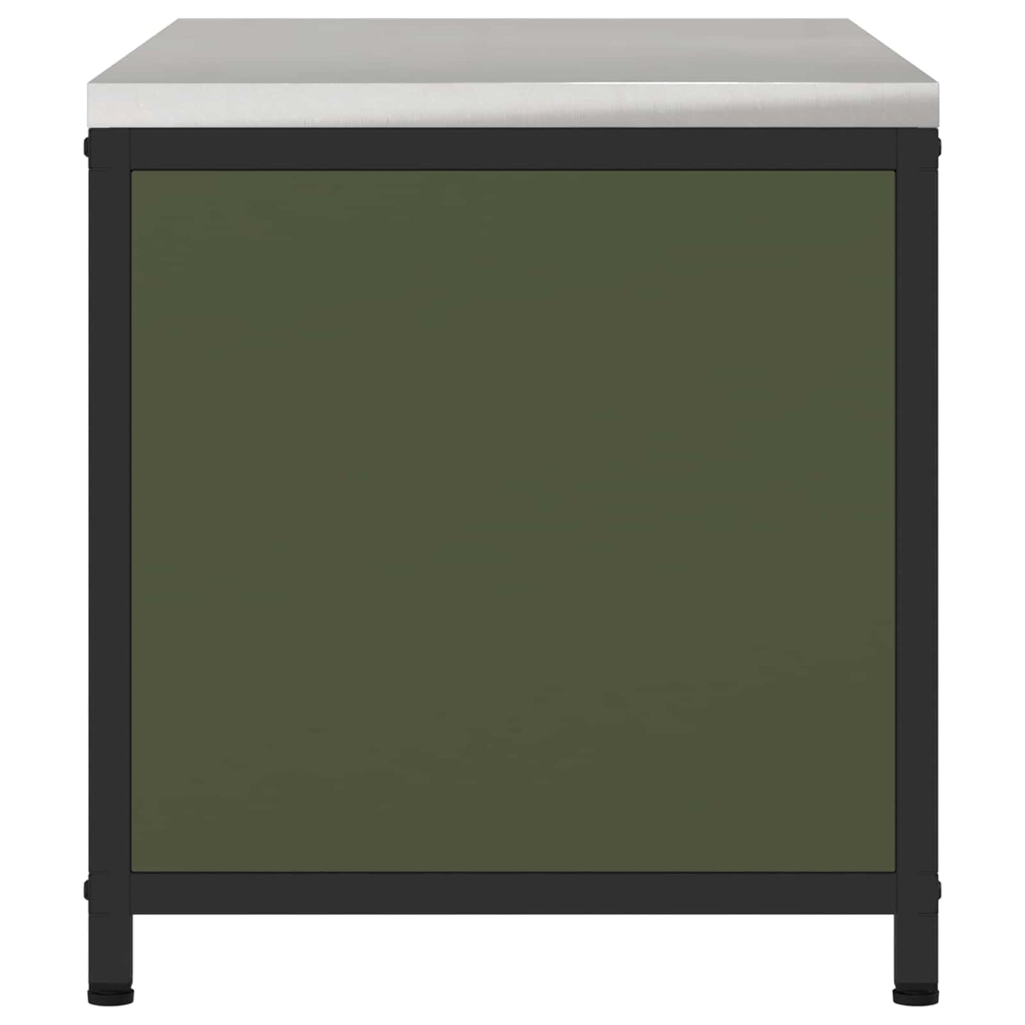 Kitchen Storage with Shelf Olive Green 90 x 50 x 53 cm Steel
