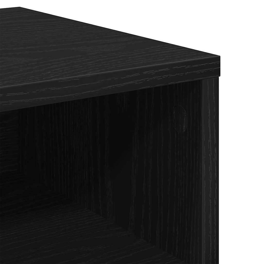 Bedside Cabinet Black oak 40 x 40 x 30 cm Engineered Wood