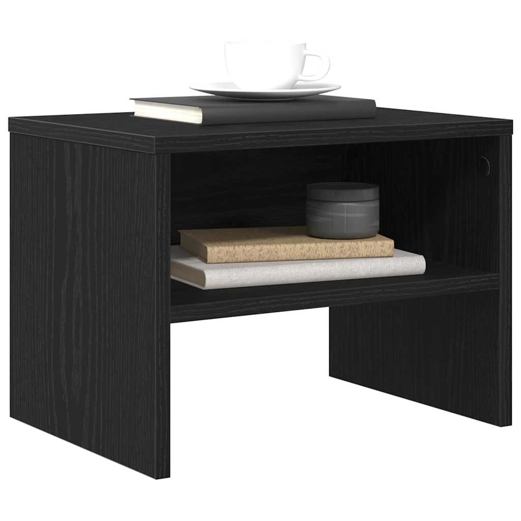 Bedside Cabinet Black oak 40 x 40 x 30 cm Engineered Wood