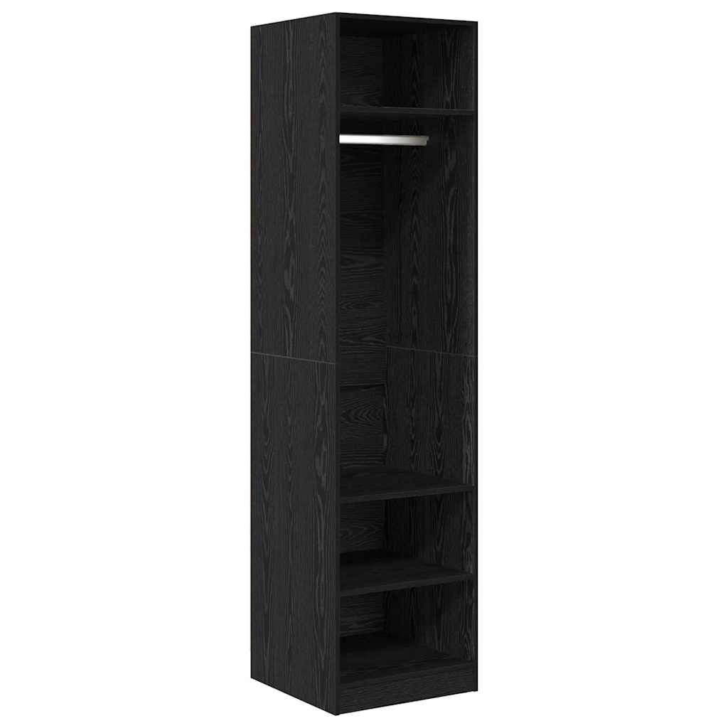 Wardrobe with Shelf Black Oak 50 x 50 x 200 cm Engineered Wood