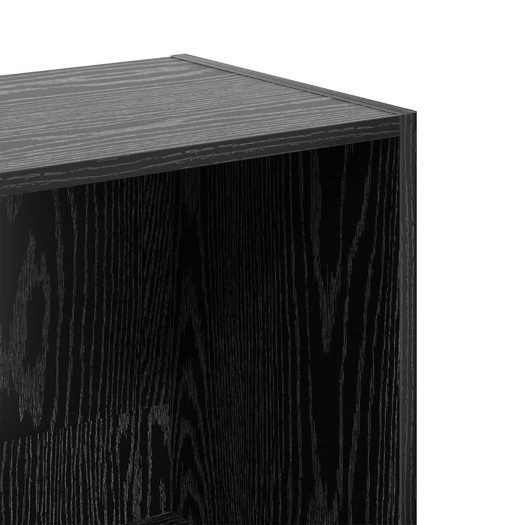 Bookshelf Black Oak 40 x 30 x 114 cm Engineered Wood