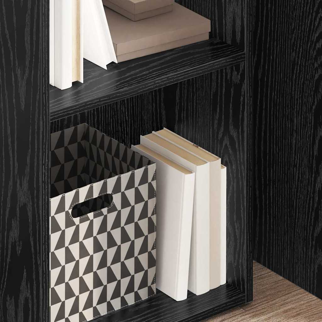 Bookshelf Black Oak 40 x 30 x 114 cm Engineered Wood