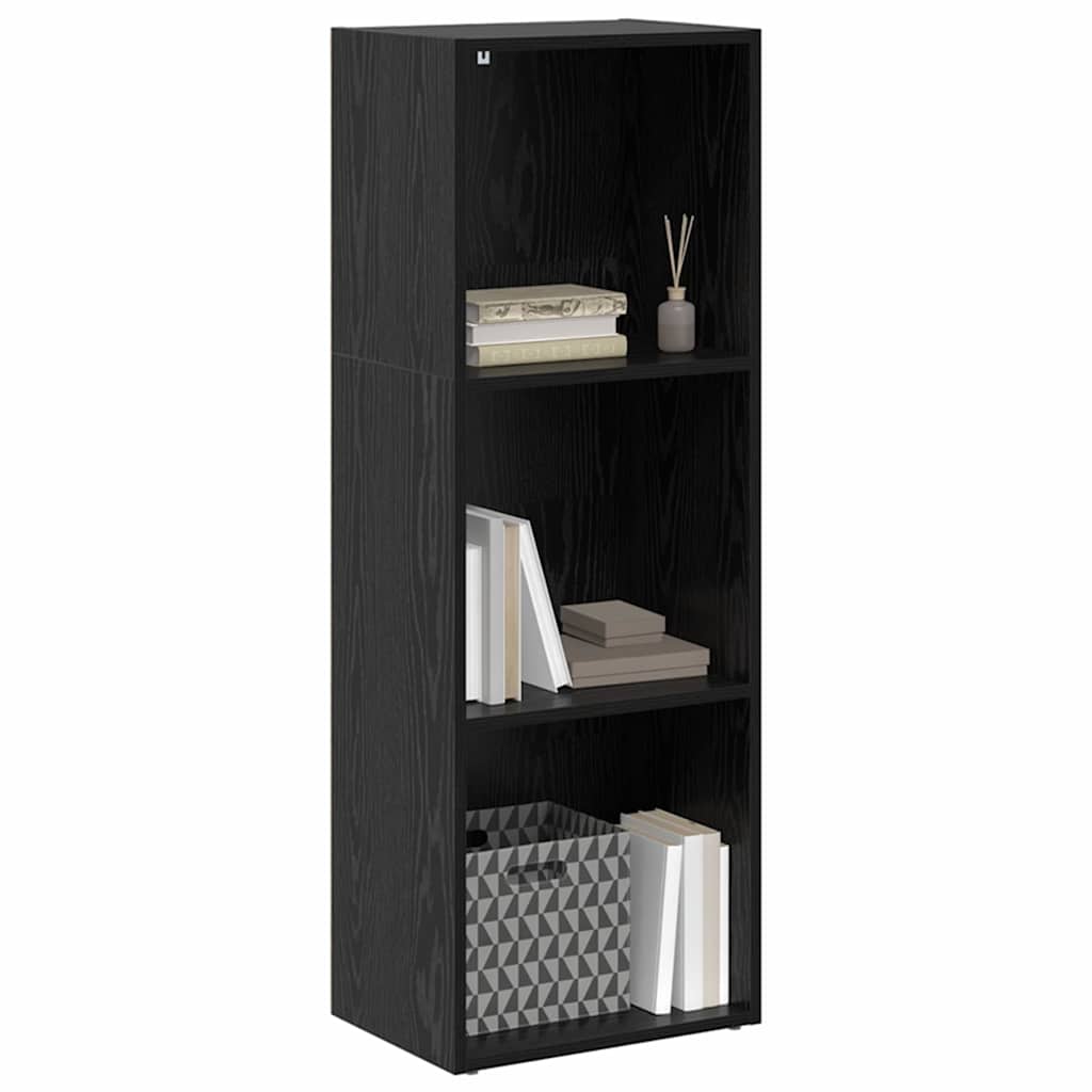 Bookshelf Black Oak 40 x 30 x 114 cm Engineered Wood