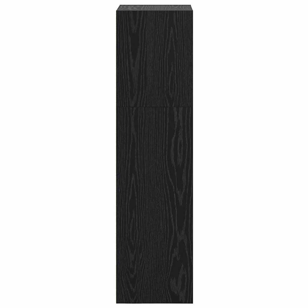 Bookshelf Black Oak 40 x 30 x 114 cm Engineered Wood