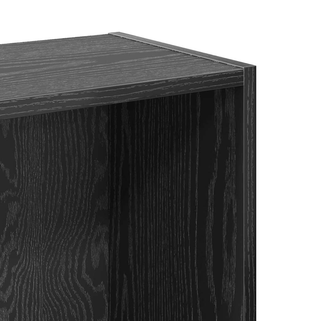Bookshelf 80 x 24 x 76 cm Engineered Wood Black Oak