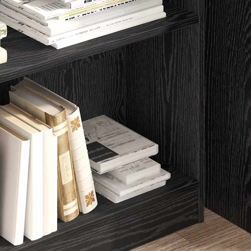 Bookshelf 80 x 24 x 109 cm Engineered Wood Black Oak
