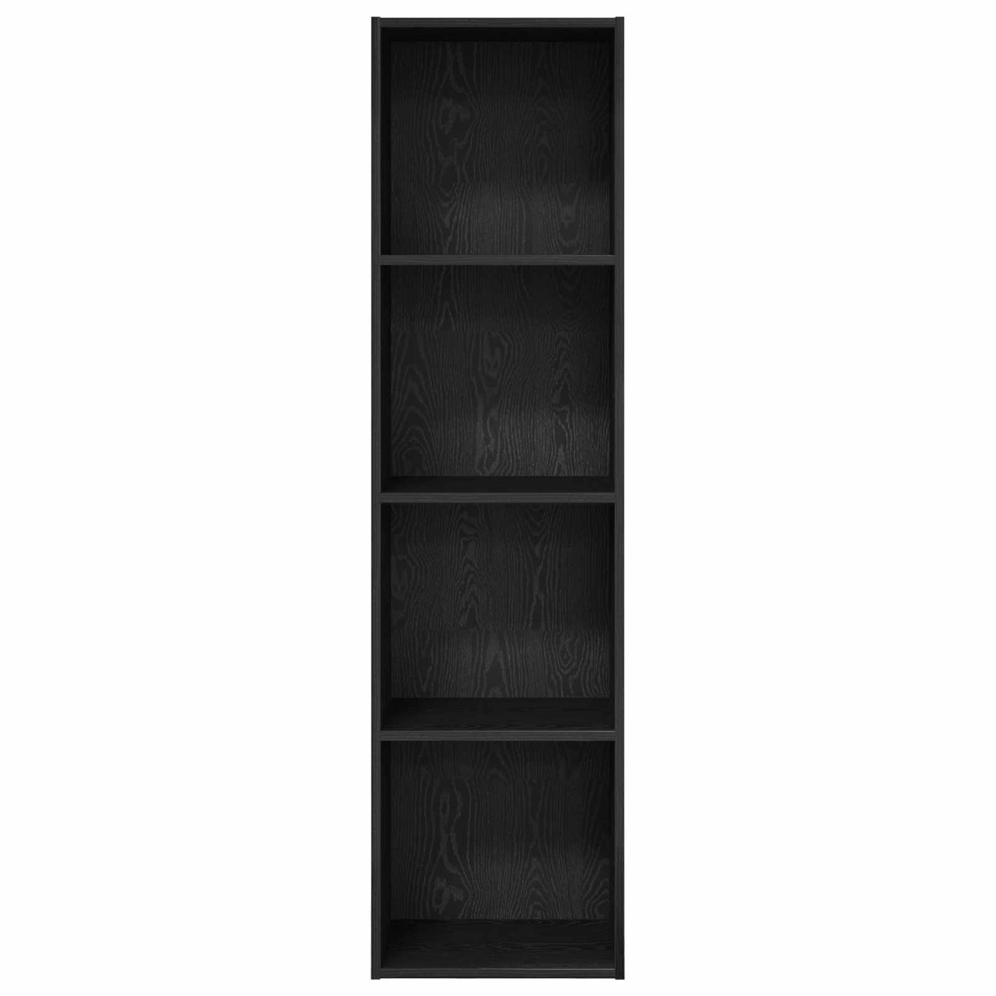 Bookshelf 4-Tier 40 x 30 x 152 cm Engineered Wood Black Oak