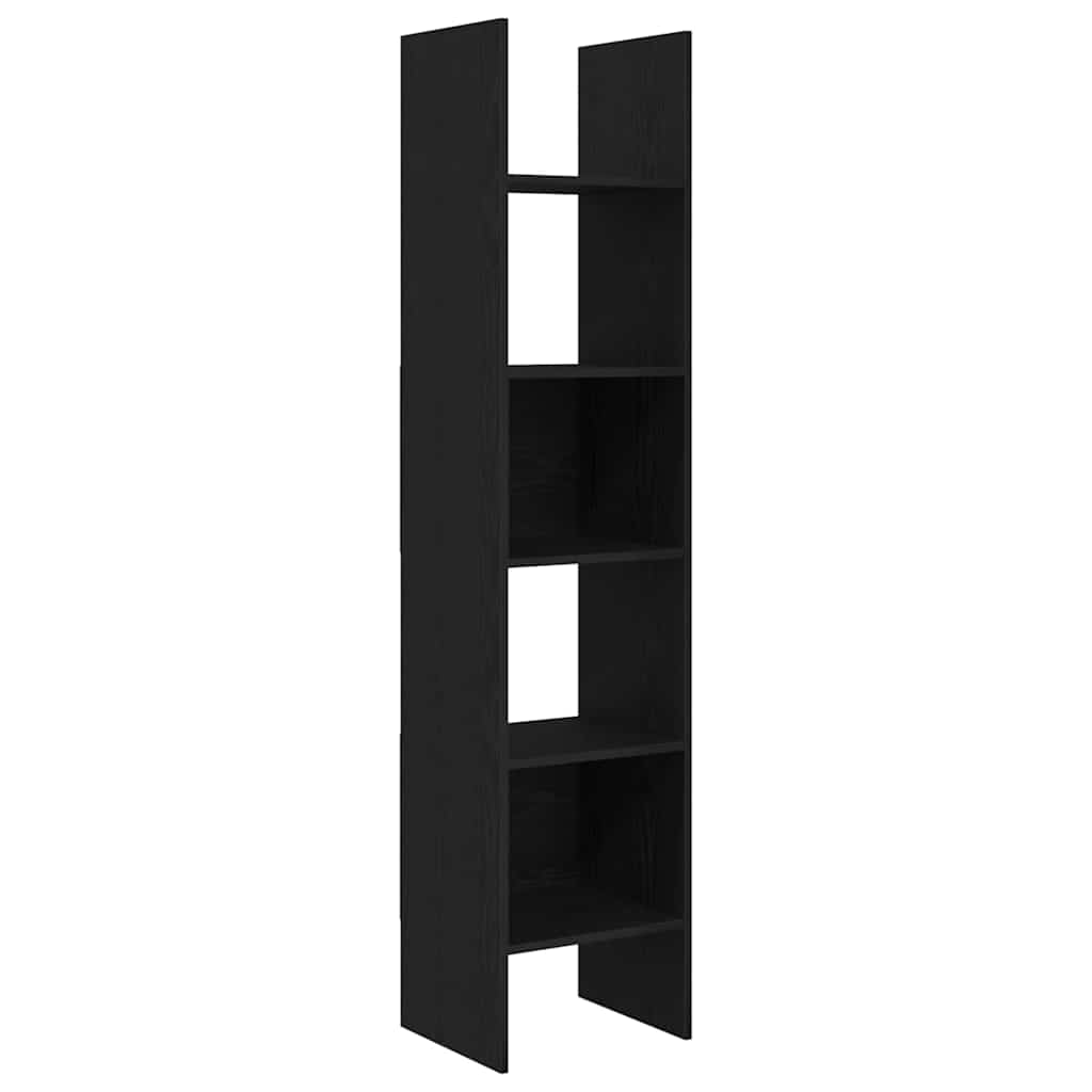 Book Cabinet Black Oak 40 x 35 x 180 cm Engineered Wood