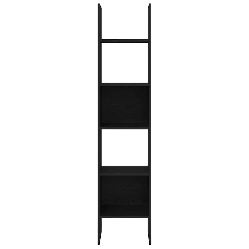 Book Cabinet Black Oak 40 x 35 x 180 cm Engineered Wood