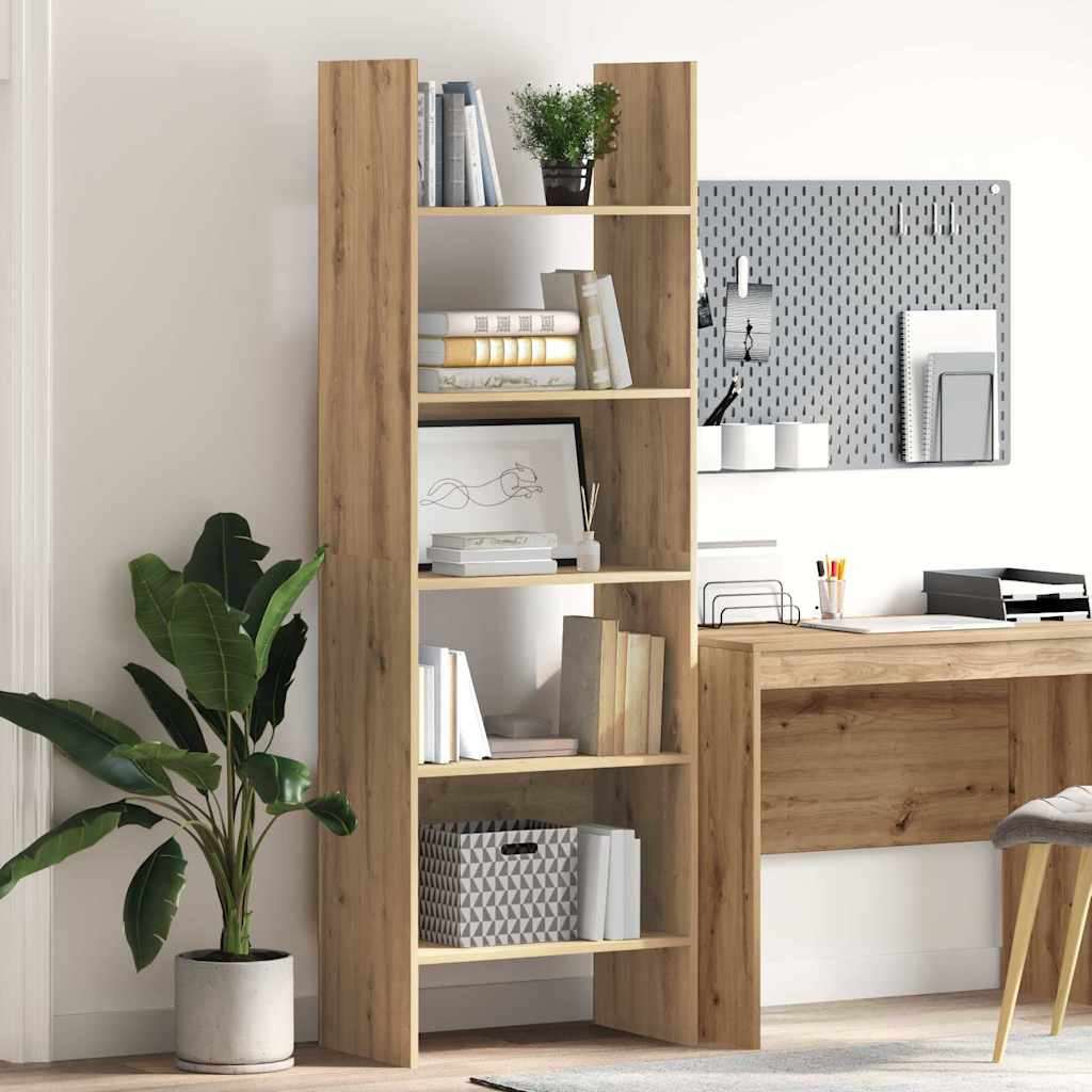 Book Cabinet 5-Tier 60 x 35 x 180 cm Engineered Wood