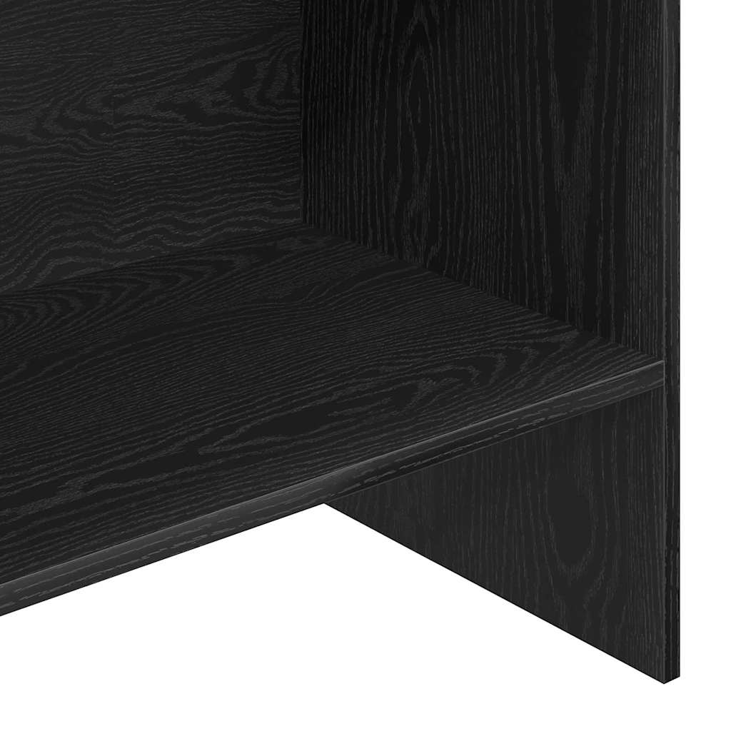 Book Cabinet Black Oak 60 x 35 x 180 cm Engineered Wood