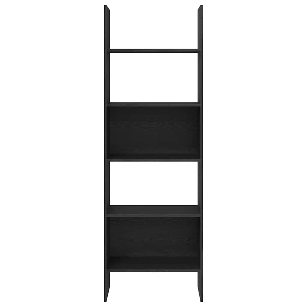 Book Cabinet Black Oak 60 x 35 x 180 cm Engineered Wood