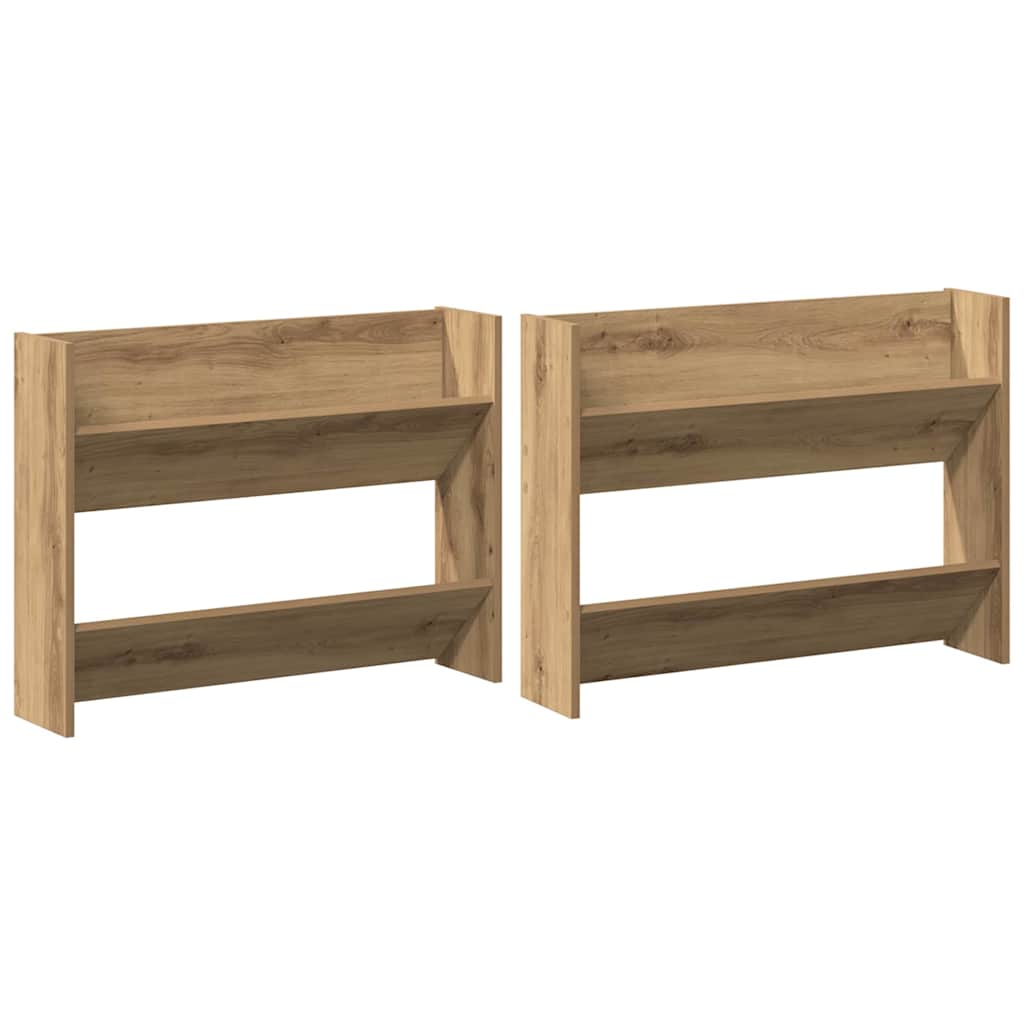 Shoe Cabinet 2 pcs Artisan Oak 81 x 18 x 60 cm Engineered Wood