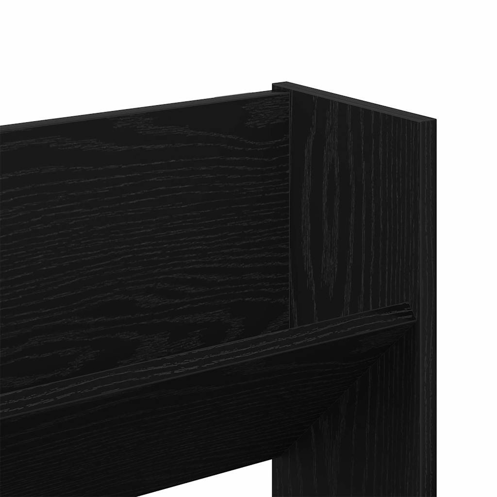 Shoe Cabinet Black Oak 82 x 18 x 60 cm Engineered Wood