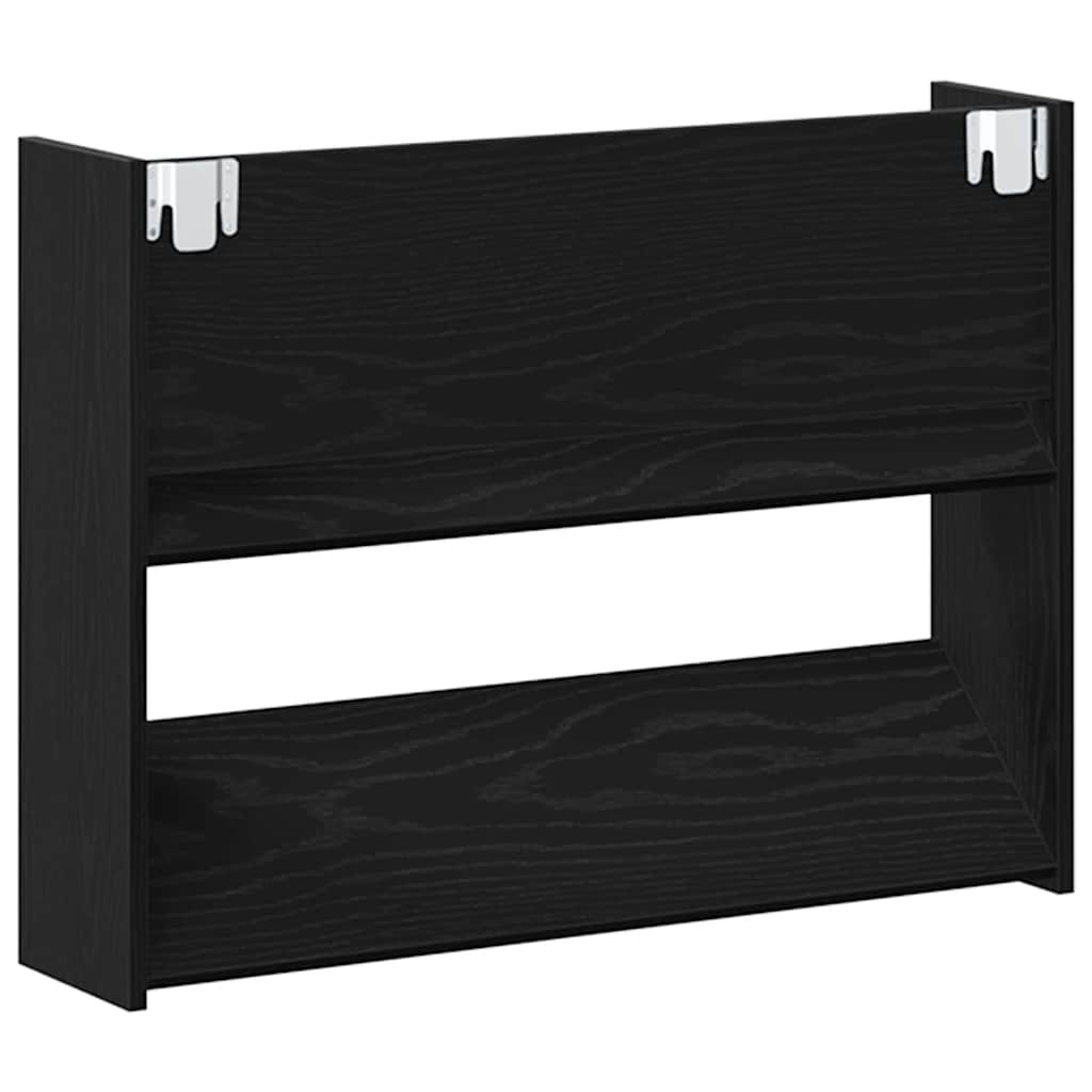 Shoe Cabinet Black Oak 82 x 18 x 60 cm Engineered Wood