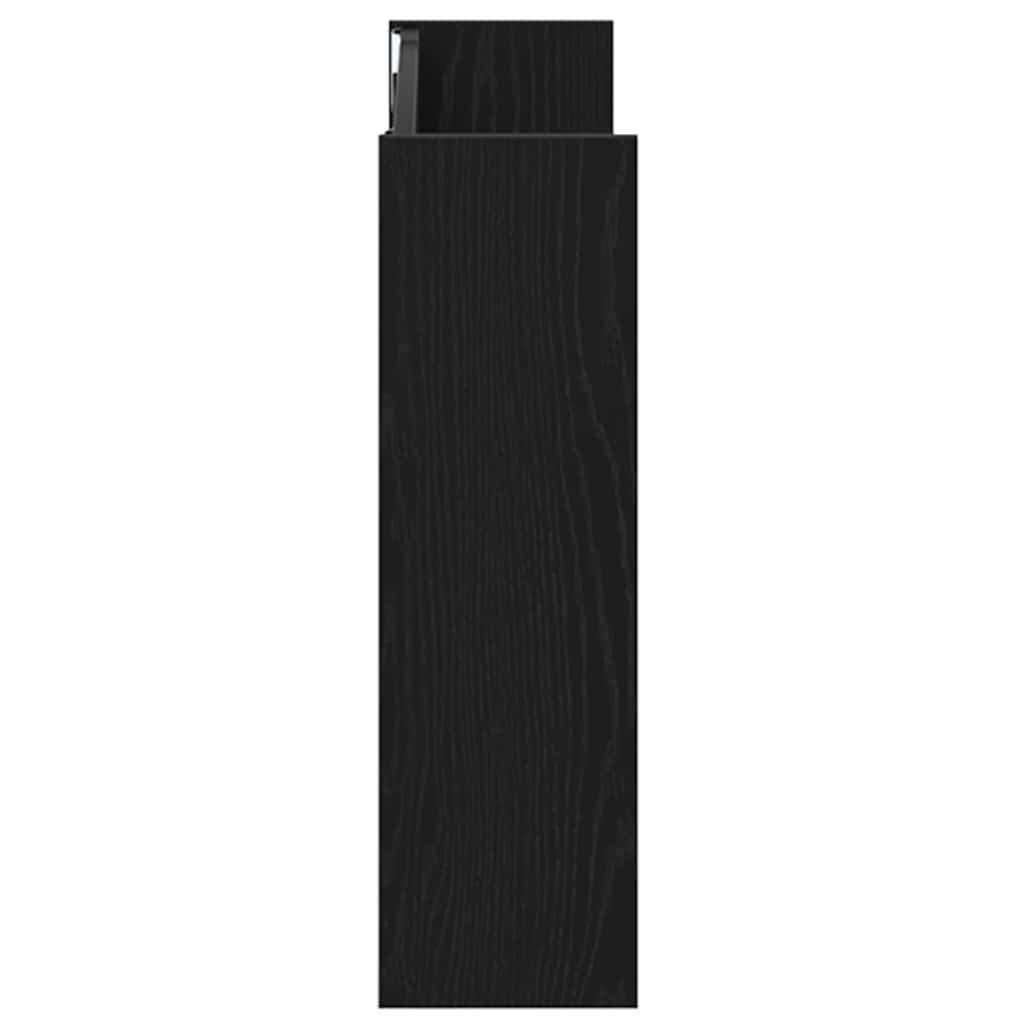 Shoe Cabinet Black Oak 82 x 18 x 60 cm Engineered Wood