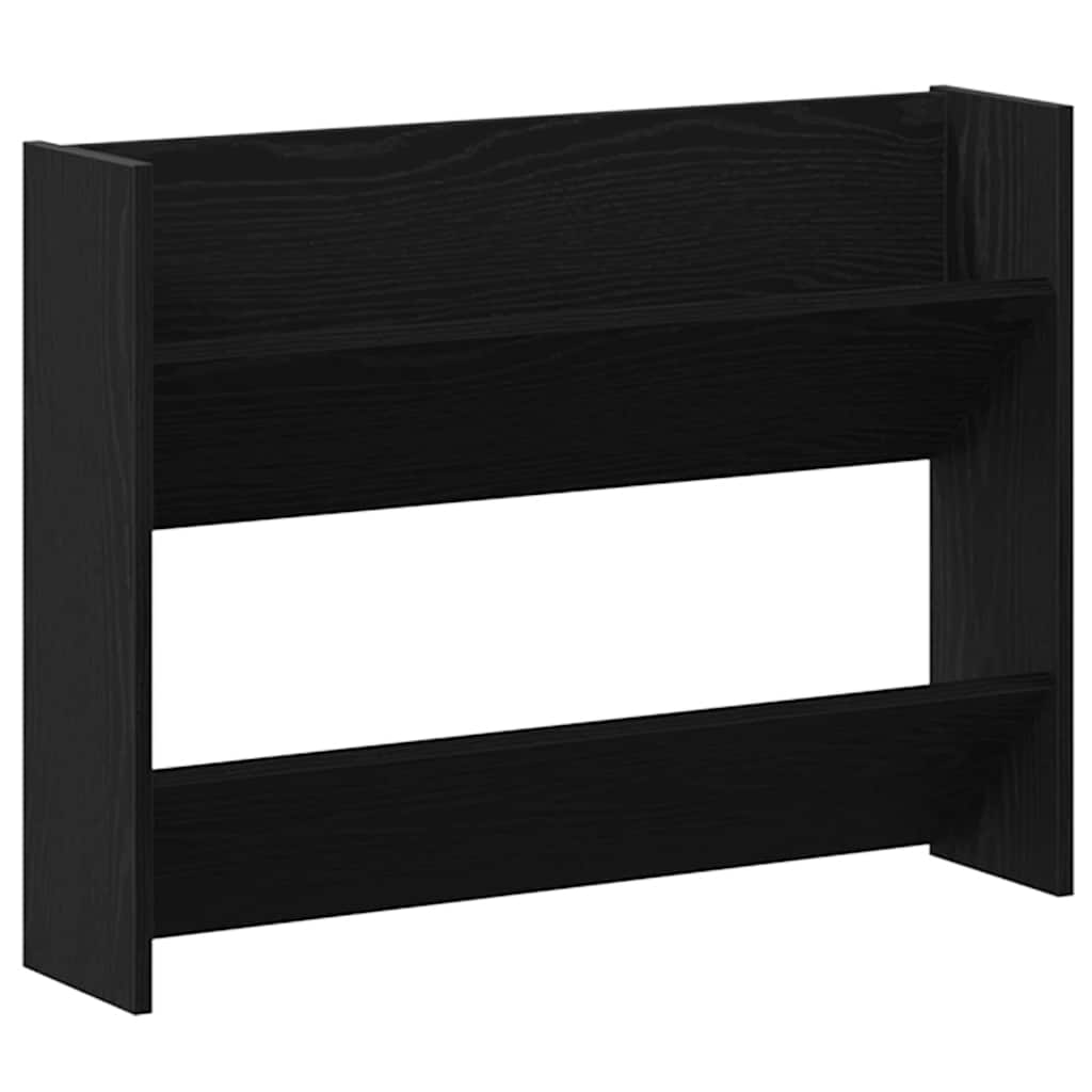 Shoe Cabinet 2 pcs Black Oak 83 x 18 x 60 cm Engineered Wood