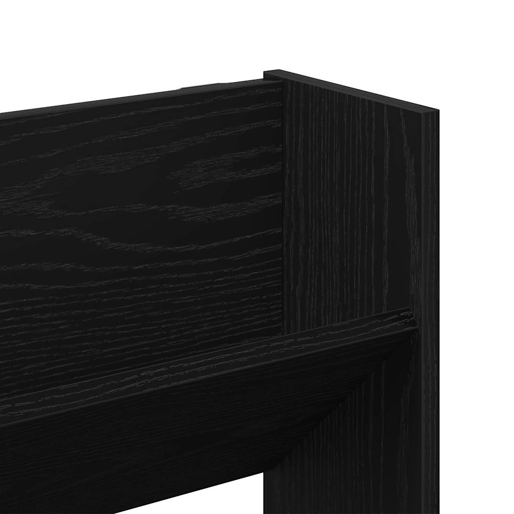 Shoe Cabinet 2 pcs Black Oak 86 x 18 x 90 cm Engineered Wood