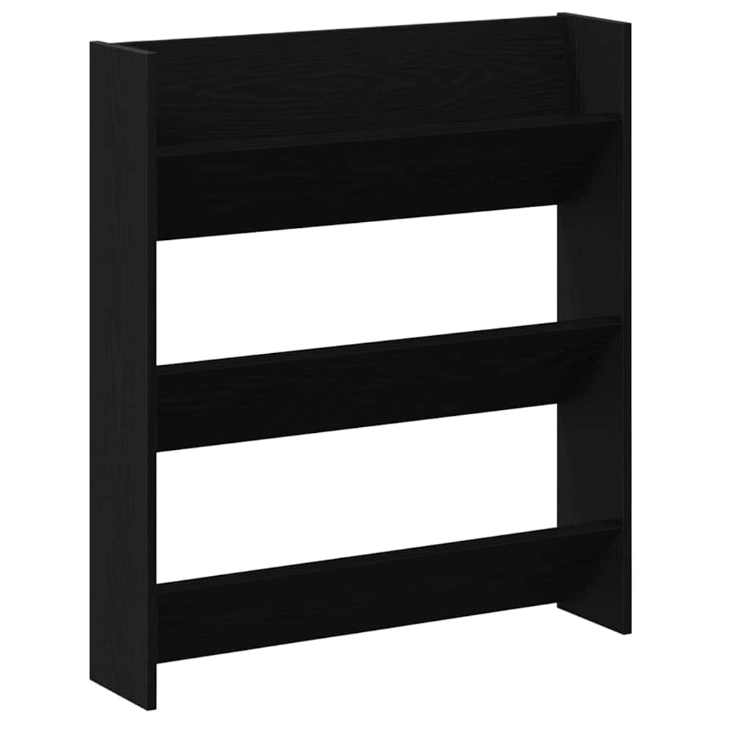 Shoe Cabinet 2 pcs Black Oak 86 x 18 x 90 cm Engineered Wood