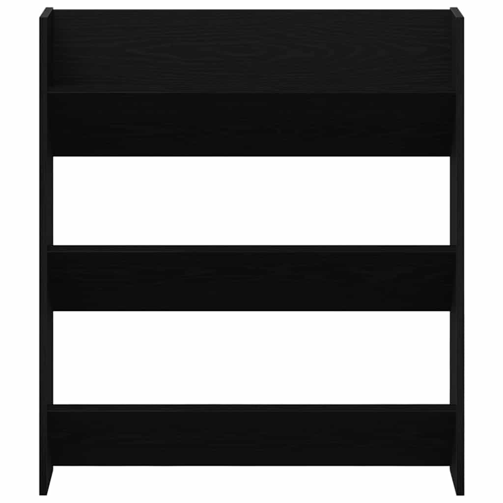 Shoe Cabinet 2 pcs Black Oak 86 x 18 x 90 cm Engineered Wood