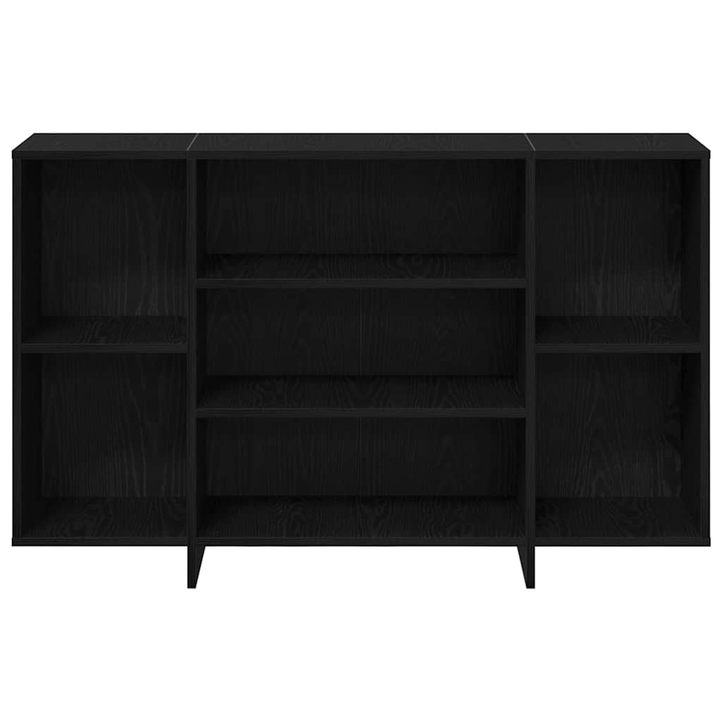 Sideboard Black Oak 120 x 30 x 75 cm Engineered Wood