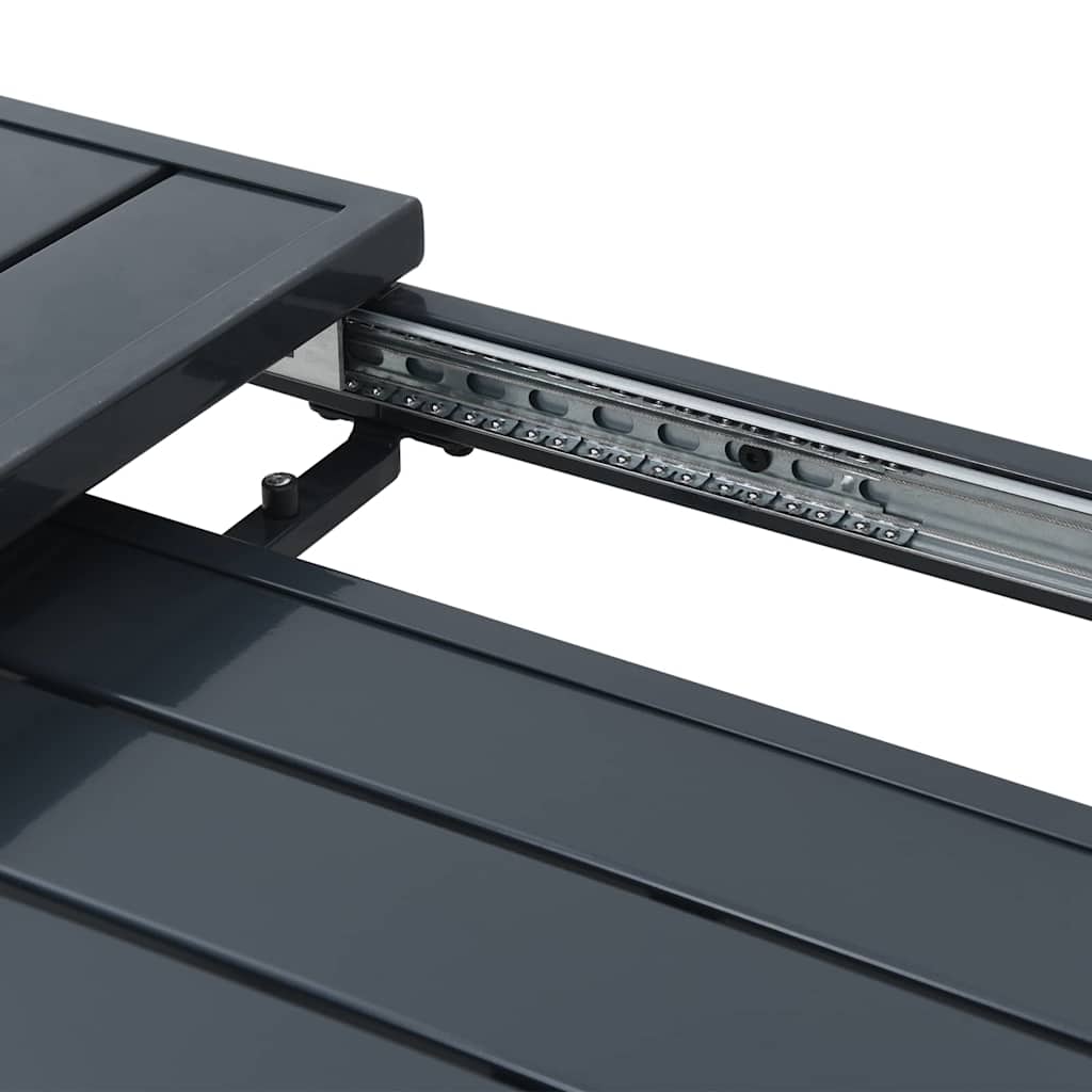 Outdoor Dinner Table Folding Anthracite 210 x 90 x 73 cm Steel