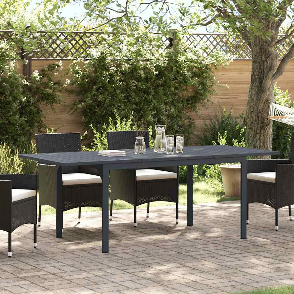 Outdoor Dinner Table Folding Anthracite 210 x 90 x 73 cm Steel
