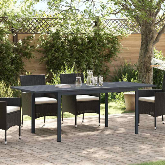 Outdoor Dinner Table Folding Anthracite 210 x 90 x 73 cm Steel