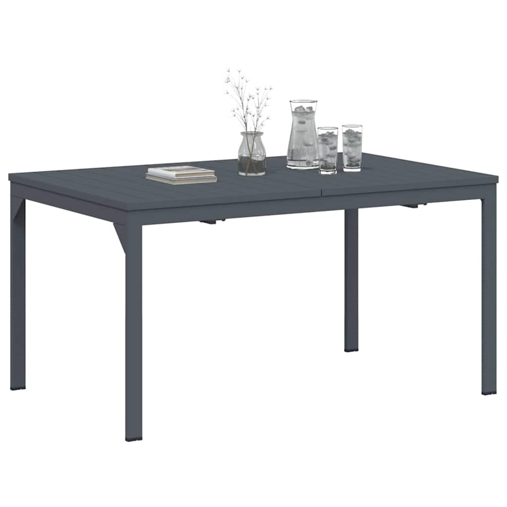 Outdoor Dinner Table Folding Anthracite 210 x 90 x 73 cm Steel