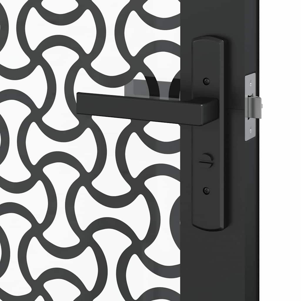 Glass Door Fretwork Black 83 x 3.5 x 201.5 cm Aluminium