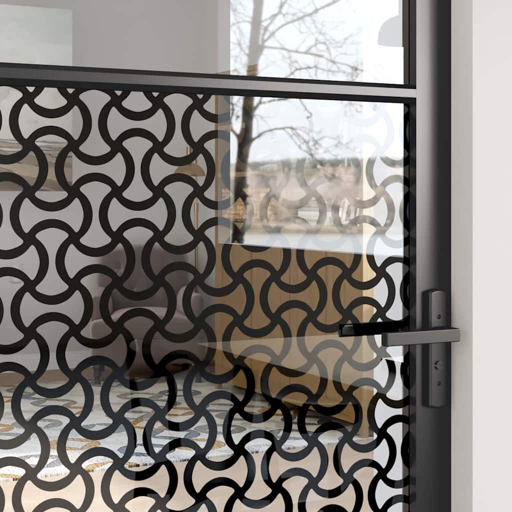 Glass Door Fretwork Black 93 x 3.5 x 201.5 cm Aluminium