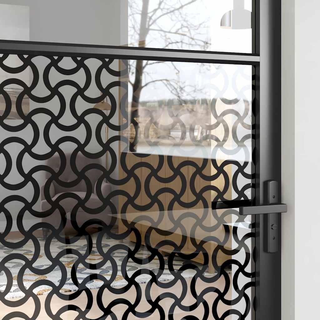 Glass Door Fretwork Black 102.5 x 3.5 x 201.5 cm Aluminium