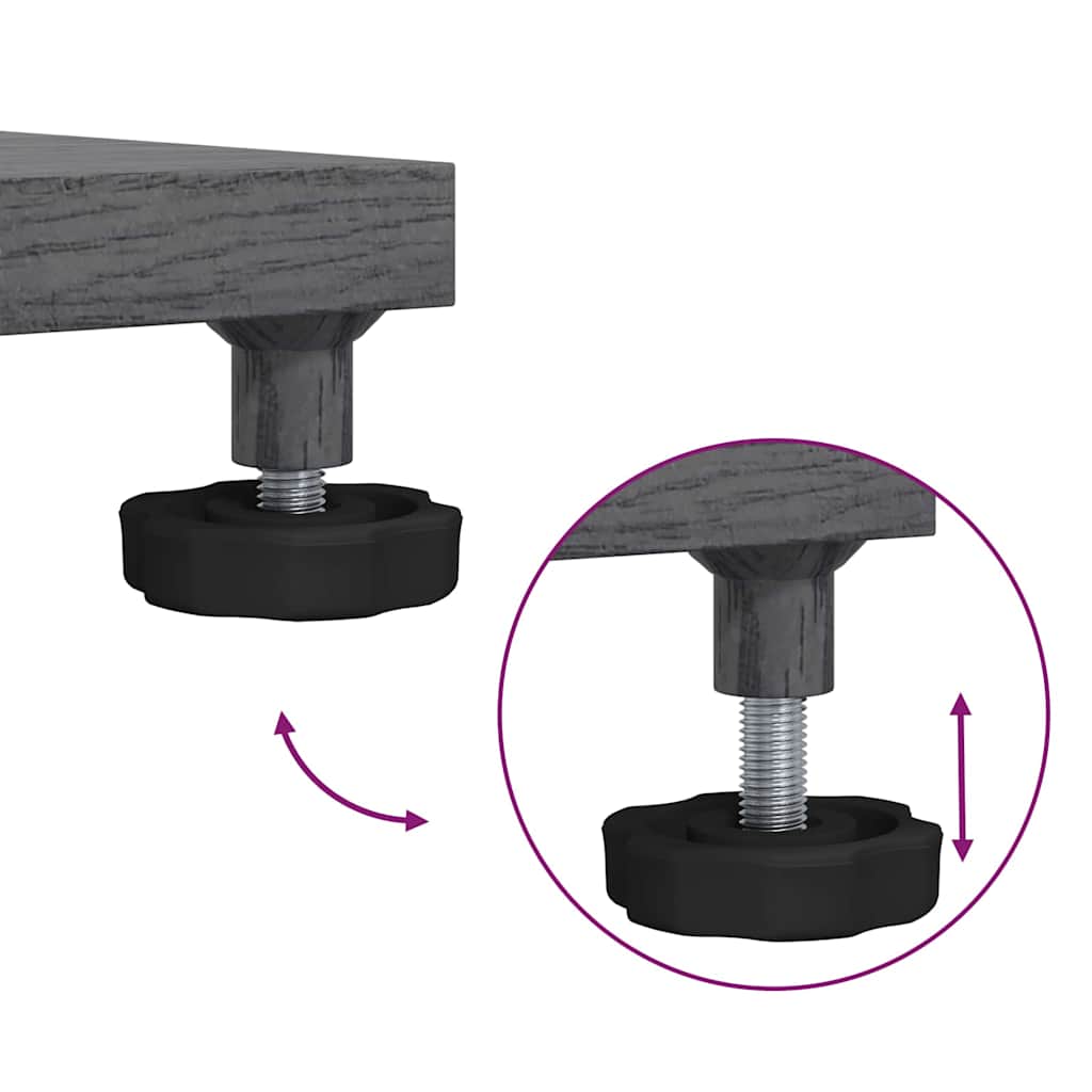 Parasol Base Dark Grey Wood Look 45 x 45 x 31 cm