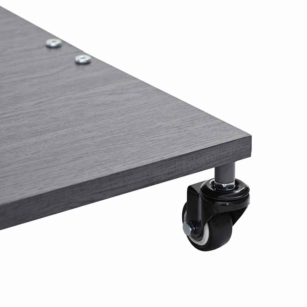 Parasol Base Dark Grey Wood Look 45 x 45 x 31.5 cm