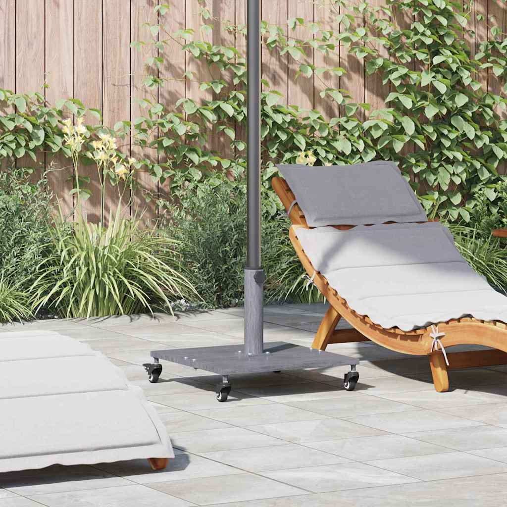Parasol Base Dark Grey Wood Look 45 x 45 x 31.5 cm