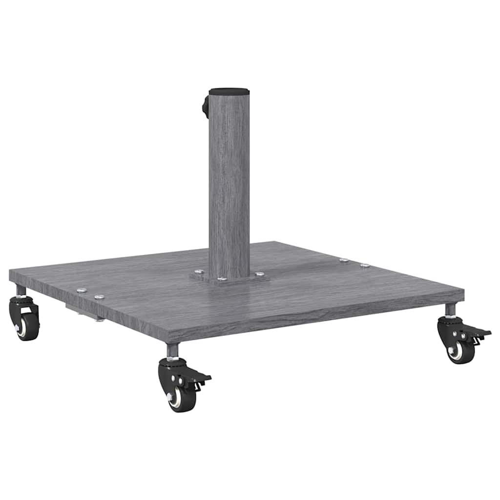 Parasol Base Dark Grey Wood Look 45 x 45 x 31.5 cm