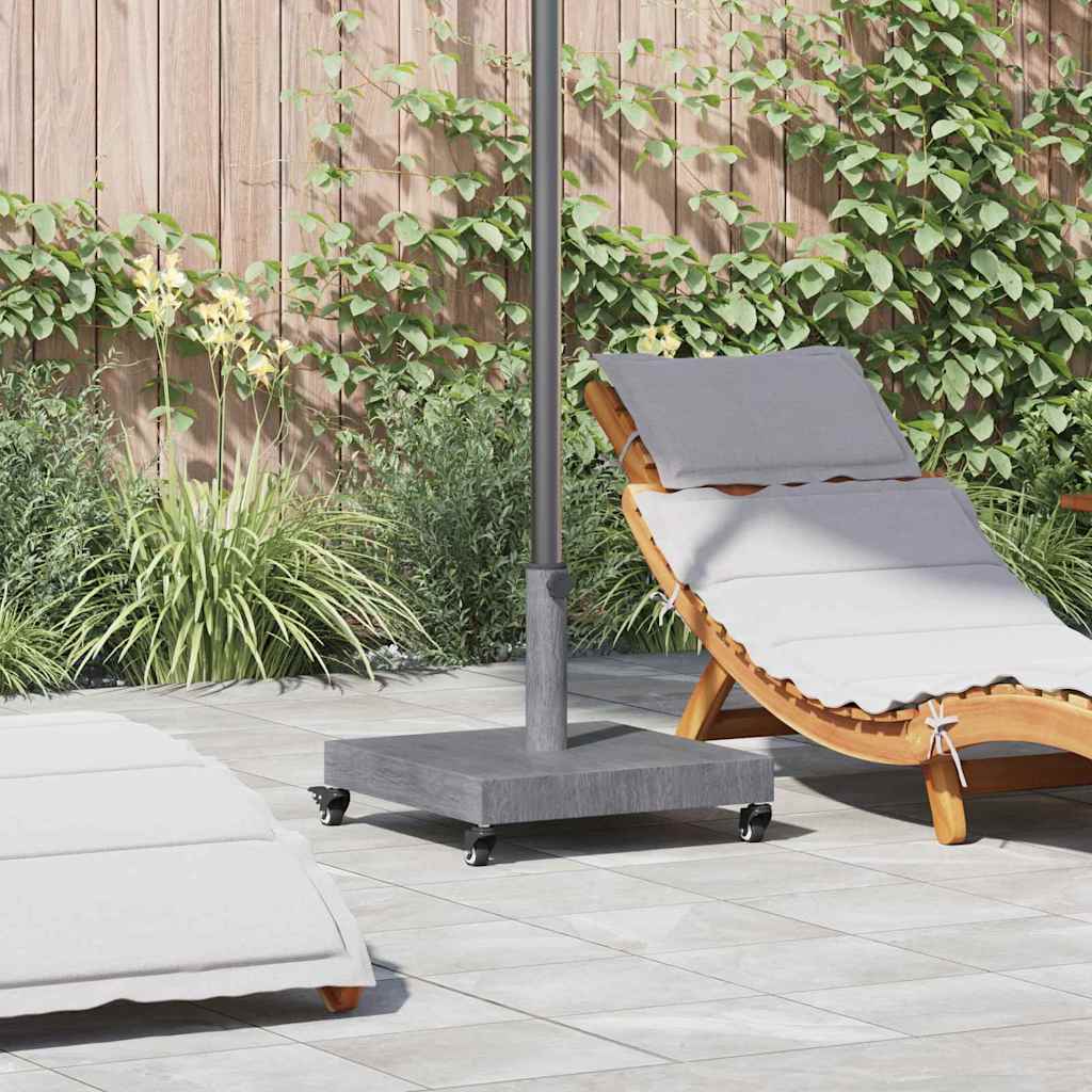 Parasol Base Dark Grey Wood look 45 x 45 x 31.5 cm