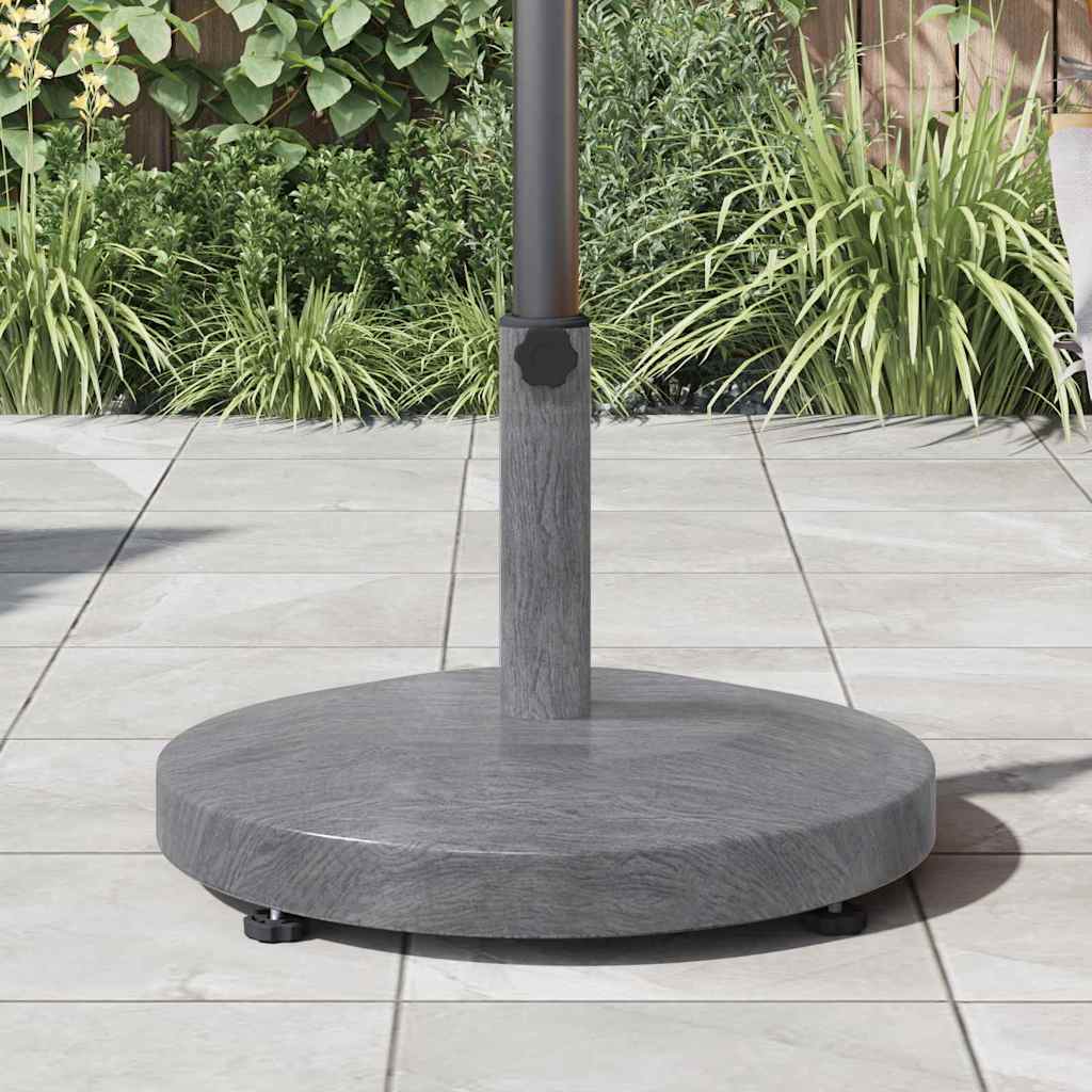 Parasol Base Dark Grey Wood look 48 x 48 x 32 cm