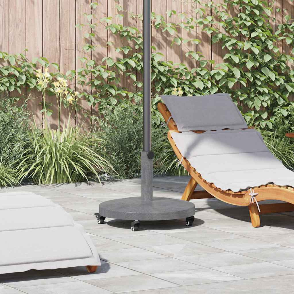 Parasol Base Dark Grey Wood look 48 x 48 x 32 cm