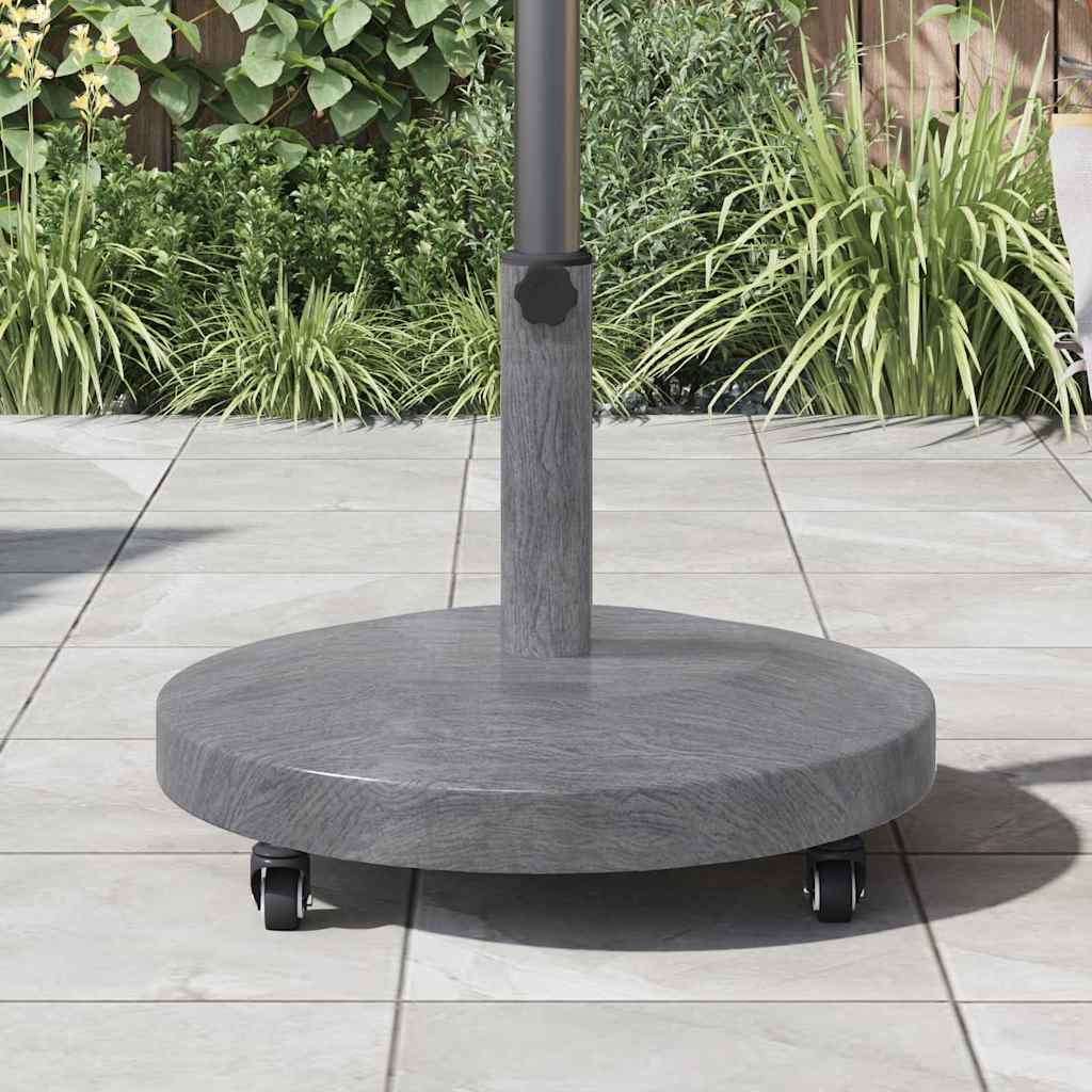 Parasol Base Dark Grey Wood look 48 x 48 x 32 cm